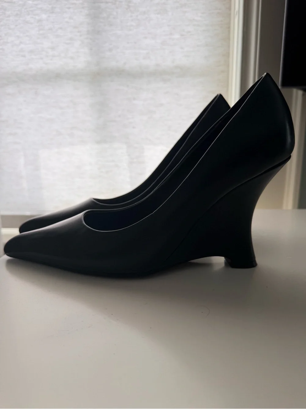 Jeffrey Campbell Dark Green Pointed Wedge Pumps